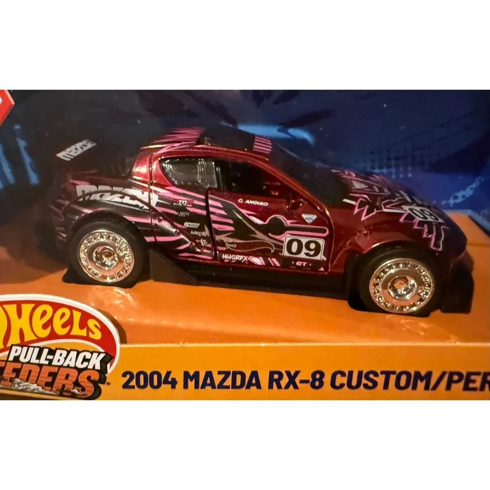 Hot Wheels Pull-back Speeders Red 2004 Mazda RX-8 Custom 1/43 Car Toy NEW